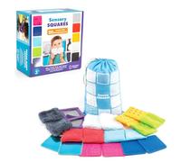 Learning Resources Teachable Touchables, Carrés Sensoriels Tactiles, 3 Ans+ | Touchez, comparez et associez 10 textures pour développer la perception tactile, enrichir le vocabulaire et apprendre à trier