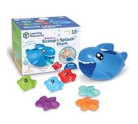 Learning Resources the Scoop & Splash Shark Steve le requin-pelle pour jeux, 7 pièces, à partir de 18 mois, éducatifs bébé, baignoire petite enfance, piscine, jouets d’eau, LER9146, multicolore, Small
