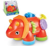 Learning Resources Tracy Le tricératops à Manipuler de, 1 pièce, à partir de 18 Mois, Jouets pour bébé, Jouets sensoriels de la Petite enfance, Jouets de motricité Fine, Jouets Montessori