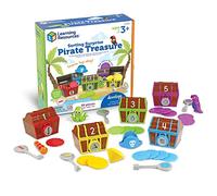 Learning Resources Trésor de Pirate Surprise, Jouet de Tri Dès 3 Ans | Déverrouillez chaque coffre avec la bonne t transformez l'apprentissage des formes en véritable chasse au trésor