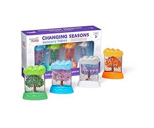Learning Resources Tubes Sensoriels des Saisons, Lot de 4, Dès 3 Ans | Observez 4 tubes sensoriels inspirés des saisons pour découvrir la météo, favoriser le calme et mieux comprendre les émotions