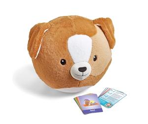 Learning Resources Yoga Ball Buddy avec BubblePlush Chien, pour Enfants dès 3 Ans, Jeu pour Équilibre et Mouvement, avec 12 Cartes et Pompe Incluse