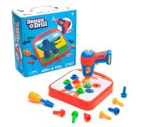 Learning Ressources Alphabet et Chiffres avec Visseuse Enfant, Dès 3 Ans | Formez les lettres et chiffres en vissant des boulons colorés pour apprendre l’alphabet et les premières notions de calcul