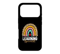 Learning Specialist Leopard Rainbow Rentrée Scolaire Coque pour iPhone 17 Pro