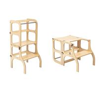 Learning Tower-Leertoren Step'n Sit Inklapbaar Naturel-zilver - Ette Tete