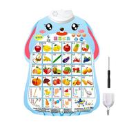 Learning Wall Chart - Interactive Alphabet-Chart Tool, Educational-Poster Gear for Teaching, Fruit-Number Base, Preschool-Learning Kit with Touch-Sensitive Audio, Early-Education Box for Reciting