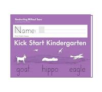 Learning Without Tears - Kick Start Kindergarten Student Workbook Current Edition - Série d'écriture manuscrite sans larmes - Livre d'écriture pré-maternelle - Lettres majuscules et minuscules - Pour