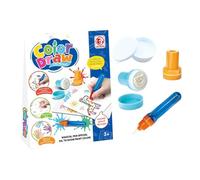 LearningStamps Set - Outils de peinture pour marqueurs ABS, kit d'estampage en tissu, Stamps artisanaux Reusable, kit d'impression d'art pour , tampons à motifs créatifs pour l'école maternelle