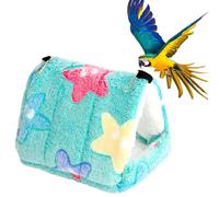LearnLyrics Abri d'hiver pour Oiseaux - Lit Chaud en Peluche avec Housse pour Perroquets Et Petites Cages À Oiseaux | Hamac Et Cachette Confortable