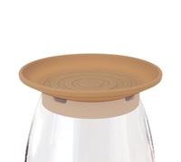 LearnLyrics Assiette à charcuterie en verre à vin, plateau de charcuterie en verre à vin avec plaque en silicone, assiettes à apéritifs, pour boire des chasses pour les réunions