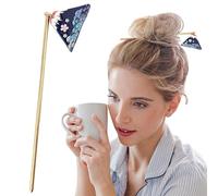 LearnLyrics Baguettes à cheveux en métal, baguettes à cheveux | Outil de coiffure en alliage avec pendentif - Fashion Hairpin, support de sandwich élégant de 5,7 pouces pour voyage à domicile