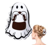 LearnLyrics Barrette à cheveux fantôme, mignonne pince à cheveux fantôme, pinces à cheveux décoratives, antidérapantes, effrayantes pour queue de cheval pour costumes d'Halloween
