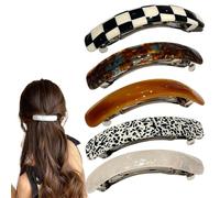 LearnLyrics Barrettes pour les cheveux épais, pinces à cheveux Barrettes, Élégants broches de cheveux de 5, Fermoir à queue de cheval, outils de coiffage de couvre-chefs rétro pour les déplacements,