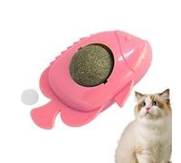 LearnLyrics Boules de chat qui se fixent au mur, boules de chat, nettoyant pour nettoyer les dents avec boule murale avec chat rotatif à 360 °, friandises murales pour chats naturels sains