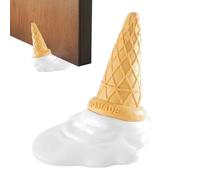 LearnLyrics Butée de porte décorative - Butée de porte au sol, butée de porte en crème glacée | Butée de porte en bas de porte, butée de porte en bois, protection du sol