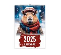 LearnLyrics Calendrier pour chien, calendrier pour chien 2025 - Calendrier mural mignon carlin - Calendrier mural avec chiots Calendrier pour chiens drôles. Calendrier mensuel pour 12