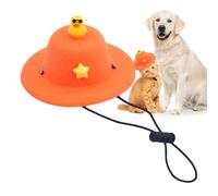 LearnLyrics Chapeaux mignons pour chiens de petite taille - Coiffe de dessin animé pour animal domestique avec décoration étoile de canard - Boucle réglable en corde à bord rond Cosplay Couvre-chef