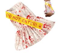 LearnLyrics Costumes d'halloween pour Chiens, Polyester d'halloween pour Chiens Costume De Robe De Chien Sanglant d'halloween | Vêtements De Sceaux d'halloween, Jupe De Sang d'halloween pour Chien
