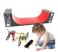 LearnLyrics Finger Skateboard Park - Mini Kit De Jouets Portables, Rampe Éducative avec Accessoires De Scooter, Outil d'apprentissage Créatif De La Coordination Manuelle | Mini Skate Park pour