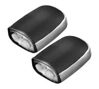 LearnLyrics Gants De Guidon Moto | Manchons d'hiver Thermiques Chauds Imperméables Au Vent Et À l'eau | Moufles et Couvre-Guidon pour Bicyclette | pour La Conduite Hivernale en Moto, Motoneige,