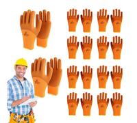 LearnLyrics Gants De Travail - 10 Paires de Moufles de Protection Anti-Vent - Gants de Jardinage pour Froid,Pour Bricolage Rénovation Jardinage Travail Métal Bois Peinture Automobile