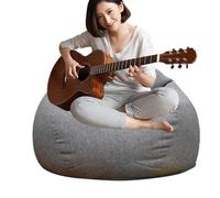 LearnLyrics Housse de pouf uniquement, pouf pour adulte, housse de chaise pouf, housse de pouf pour rangement, housse de canapé petite et paresseuse sans rembourrage, housse de pouf lavable en machine
