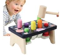 LearnLyrics Jeu Mole Whack pour enfants, jeu Mole Whack pour tout-petits, jeu de mole en bois avec mallette | Jouets de pédagogie de développement moteur fin pour bébés