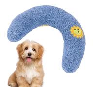 LearnLyrics Jouet apaisant pour animal de compagnie - Oreiller en forme de U pour chiens de taille moyenne | Jouet apaisant respectueux de l'environnement pour chiot et animal de compagnie, lit