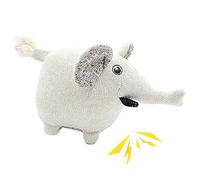 LearnLyrics Jouets à mâcher pour chien,Jouet pour chien éléphant - Jouets interactifs avec éléphants tricotés,Squeakers Jouet de nettoyage oral pour chien à l'épreuve