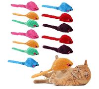 LearnLyrics Lot De 12 Jouets Pour Chat Et Souris | Souris En Peluche Avec Bruissements | Pack De 12 Jouets Interactifs Pour Chats, Petites Souris Avec Sons De Hochet, Souris Mignonne Pour Chats Et Cha