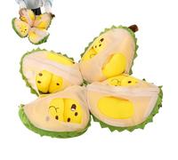LearnLyrics Peluches en Durian - Oreiller Réaliste en Forme De Fruit avec Amovible, Décoration en Douce À r pour Femmes Et Filles | Compagnon De Voiture, Canapé-lit, pour Les AMA