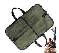 LearnLyrics Pour couteaux, pour ustensiles de cuisine, de voyage, de cuisine cirée, boîtier robuste, sangle durable, base résistante, joint, Vert armée, Consulte la descripción, Voir description