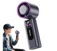 LearnLyrics Powerful Handheld Fan - Digital Display Cooling Tools