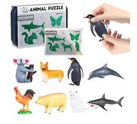 LearnLyrics Puzzles pour - Activités d'apprentissage avec Modèles 3D Réalistes,Modèle Animal d'Assemblage Éducatif | pour Garçon Fille Noël Anniversaire Salle De Classe Pâques Voyage Fête