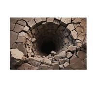 LearnLyrics Tapis d'Illusion Optique 3D - Moquette Interactive Anti-Dérapante Lavable et Ludique - Carpette d'Illusion Optique en 3D | pour Maison Bureau Chambre Adultes