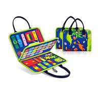 LearnToy Busy Board Montessori Jouet Enfant 1 2 3 4 Ans, 3 Couches Dinosaure Planche Montessori pour Apprendre La Motricité Fine, Jouets éducatifs Jeux Montessori pour Garcon Fille BéBé