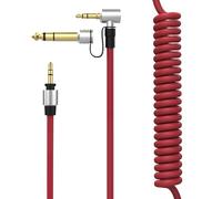 Learsoon de Remplacement auxiliaire auxiliaire Pro/Detox Edition Audio Fil de câble Cord pour Beats by Dr Dre Solo Studio Solo HD Casque 3,5 mm et 6,5 mm Rouge