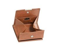 LEAS Modèle Vienne Portemonnaie Particulier en Cuir de Vachette Protection RFID Blocage, Fabrication façon « viennoise », avec Compartiment à Monnaie carré, Cognac Special Edition''