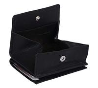 LEAS Modèle Vienne Portemonnaie RFID Portefeuille Particulier en Cuir de Vachette, Fabrication façon « viennoise », avec Compartiment pour la Monnaie carré typique, Noir Special Edition''