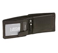 LEAS Petit portefeuille homme mini portefeuille femme, cuir véritable, noir Mini-Edition