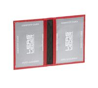 LEAS Porte-Cartes, Cuir véritable, Rouge/Cerise Card-Collection''