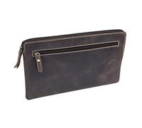 LEAS Sacs de la Banque pour homme et femme format paysage, cuir véritable, marron/brun Special-Edition