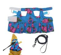 Lease Dragon Barbu - 2 Tailles Pack Reptile Sortie, Harnais Lézard Réglable | Ceinture Rétractable Petit Animal Traction Corde Gilet De Randonnée Accessoires Convient Aux Reptiles Lézard Moyens