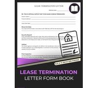 Lease Termination Letter Form Book: 50 Notice Templates for Landlords and Tenants | Legally Binding Notice to Vacate | 30-Day Minimum Notice