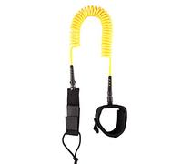 Leash Paddle de Surf,10 Pieds 7mm TPU Surfant Cordon Enroulé Planche,Corde de Jambe Rembourrée Avec Sangle Cheville,Doubles Pivots Acier Inoxydable et Triple Économiseur Rail,Pour Toutes Planches Surf