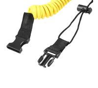 Leash Paddle Kayak, Laisse Paddle, Clamp/Holder Métallique élastique Kayak Cordon de sécurité en Canoe Corde à Corde à pour les Bateaux à Aviron de Canne à Pêche, Nylon et PU 1,5 M (YELLOW)