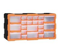 Leasha Boîte de Rangement en Polypropylène, Armoire à Outils Casier de Rangement en Plastique avec 22 tiroirs 49x16x25,5 cm