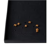 Leashboss Tapis pour Bol d'eau et de Nourriture, Tapis d'alimentation en Silicone imperméable pour Chats et Chiens, antidérapant avec des Bords surélevés pour éviter Les déversements