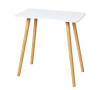 leasote Bureau d'ordinateur moderne, design spacieux, table en bois massif pour bureau à domicile (blanc, 70 x 40 x 73 cm, capacité de 150 kg)