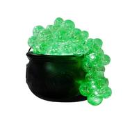 leasote Décorations d'Halloween, grand chaudron de sorcière sur trépied avec lumières, seau à bonbons Hocus Pocus, décoration de fête pour la maison, le porche, la cour, décoration d'Halloween, vert-B